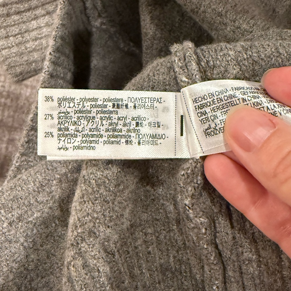Zara Gray Scarf Knit Cardigan - Picture 6 of 8